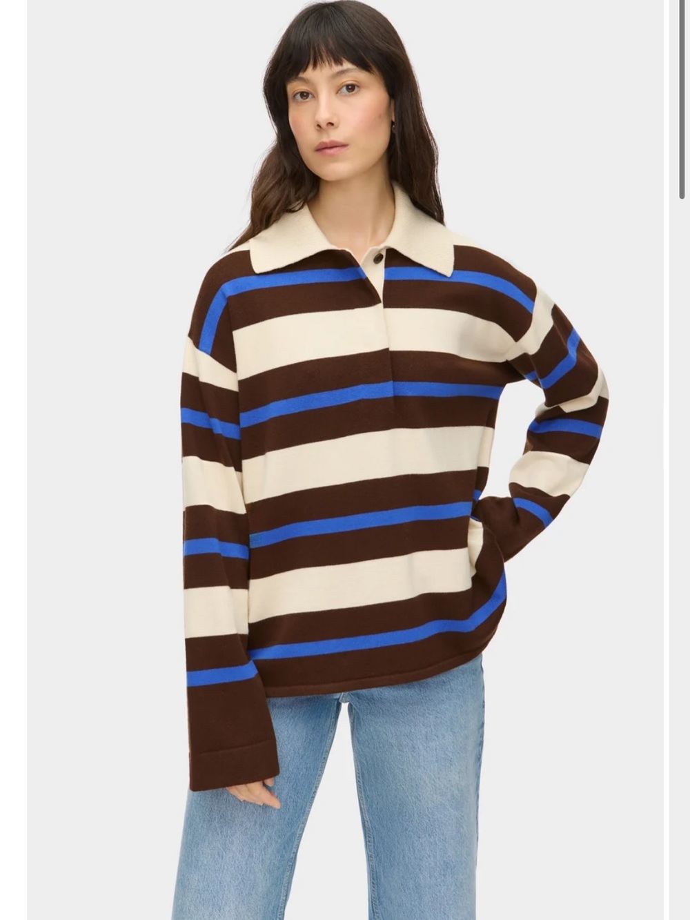 Aligne Ester Striped Polo Sweater